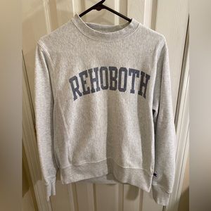 Vintage Champion Rehoboth Reverse Weave Gray Sweatshirt Women Size Small